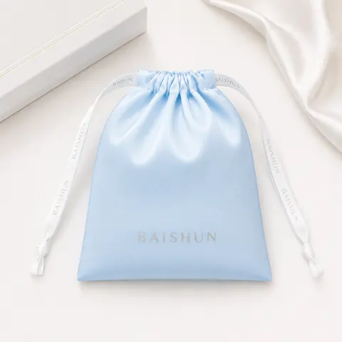 Satin-Look Drawstring Pouch — product gallery view