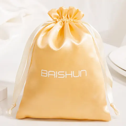 Satin-Look Drawstring Pouch