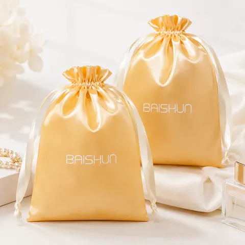Satin-Look Drawstring Pouch — product gallery view