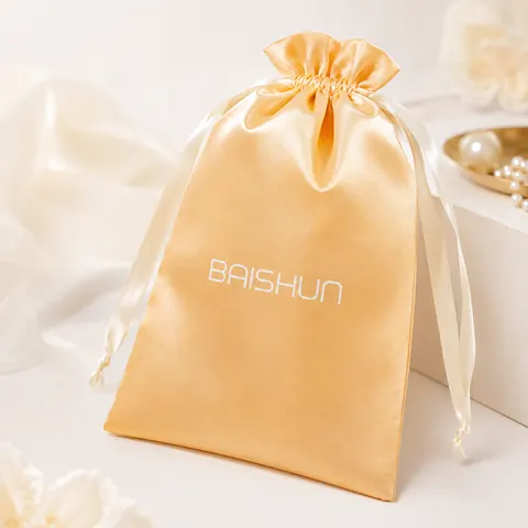 Satin-Look Drawstring Pouch — product gallery view
