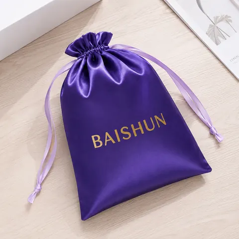 Satin-Look Drawstring Pouch — product gallery view