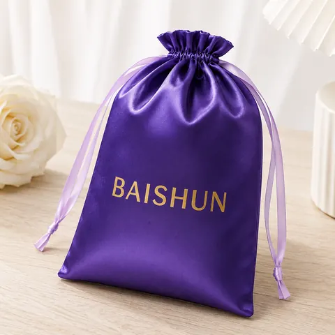 Satin-Look Drawstring Pouch — product gallery view