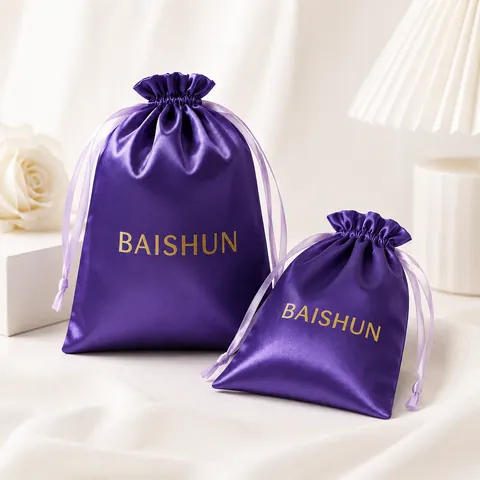 Satin-Look Drawstring Pouch — product gallery view