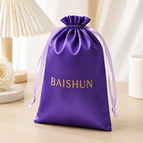 Satin-Look Drawstring Pouch — product gallery view