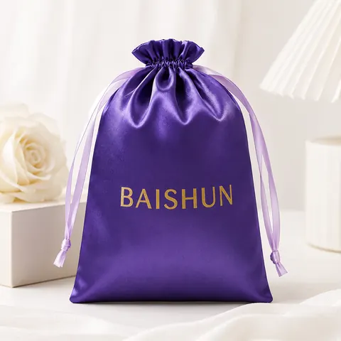 Satin-Look Drawstring Pouch — product gallery view