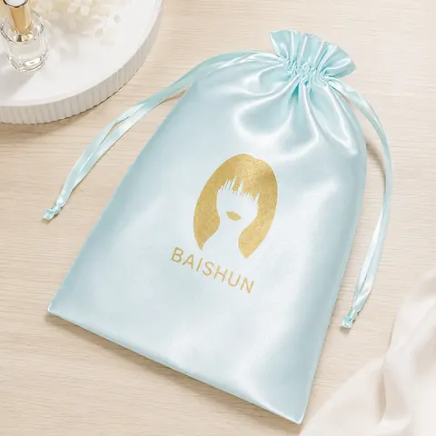 Satin-Look Drawstring Pouch — product gallery view