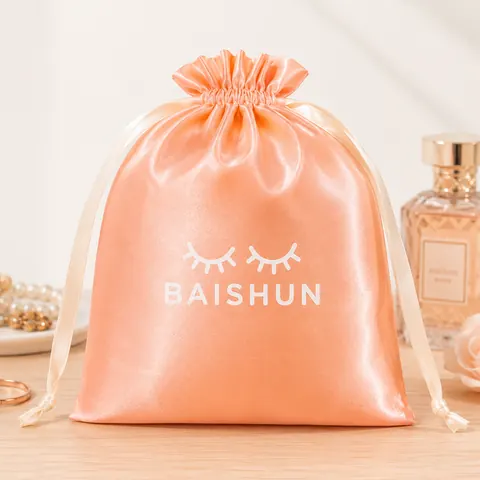 Satin-Look Drawstring Pouch — product gallery view