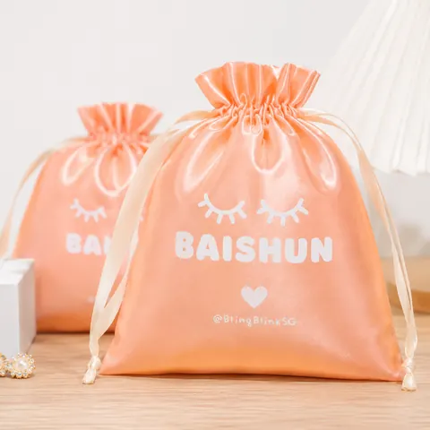 Satin-Look Drawstring Pouch — product gallery view