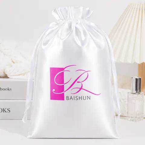 Satin-Look Drawstring Pouch — product gallery view