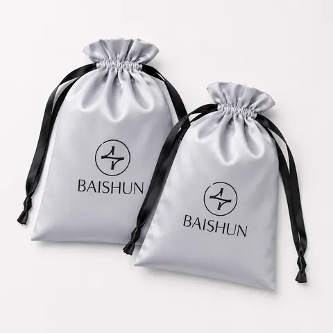 Satin-Look Drawstring Pouch — product gallery view
