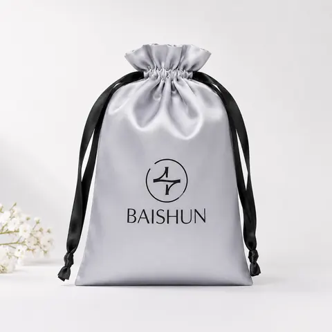 Satin-Look Drawstring Pouch — product gallery view