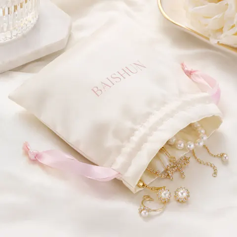 Satin-Look Drawstring Pouch