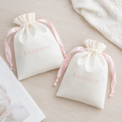 Satin-Look Drawstring Pouch — product gallery view
