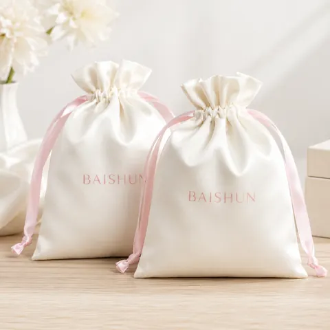 Satin-Look Drawstring Pouch — product gallery view
