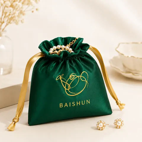 Satin-Look Drawstring Pouch