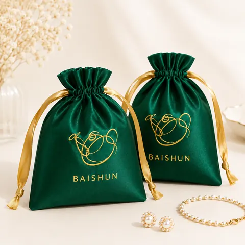 Satin-Look Drawstring Pouch — product gallery view