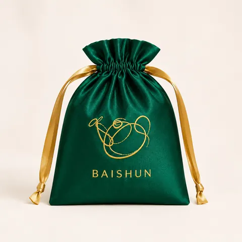 Satin-Look Drawstring Pouch — product gallery view