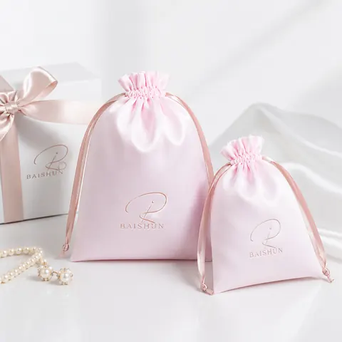 Satin-Look Drawstring Pouch — product gallery view