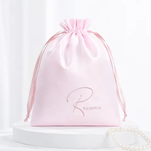 Satin-Look Drawstring Pouch — product gallery view