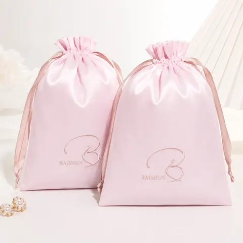 Satin-Look Drawstring Pouch — product gallery view