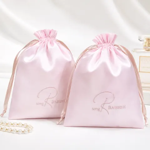 Satin-Look Drawstring Pouch — product gallery view
