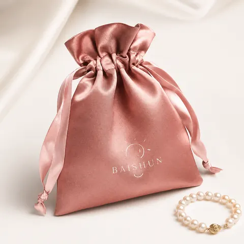 Satin-Look Drawstring Pouch