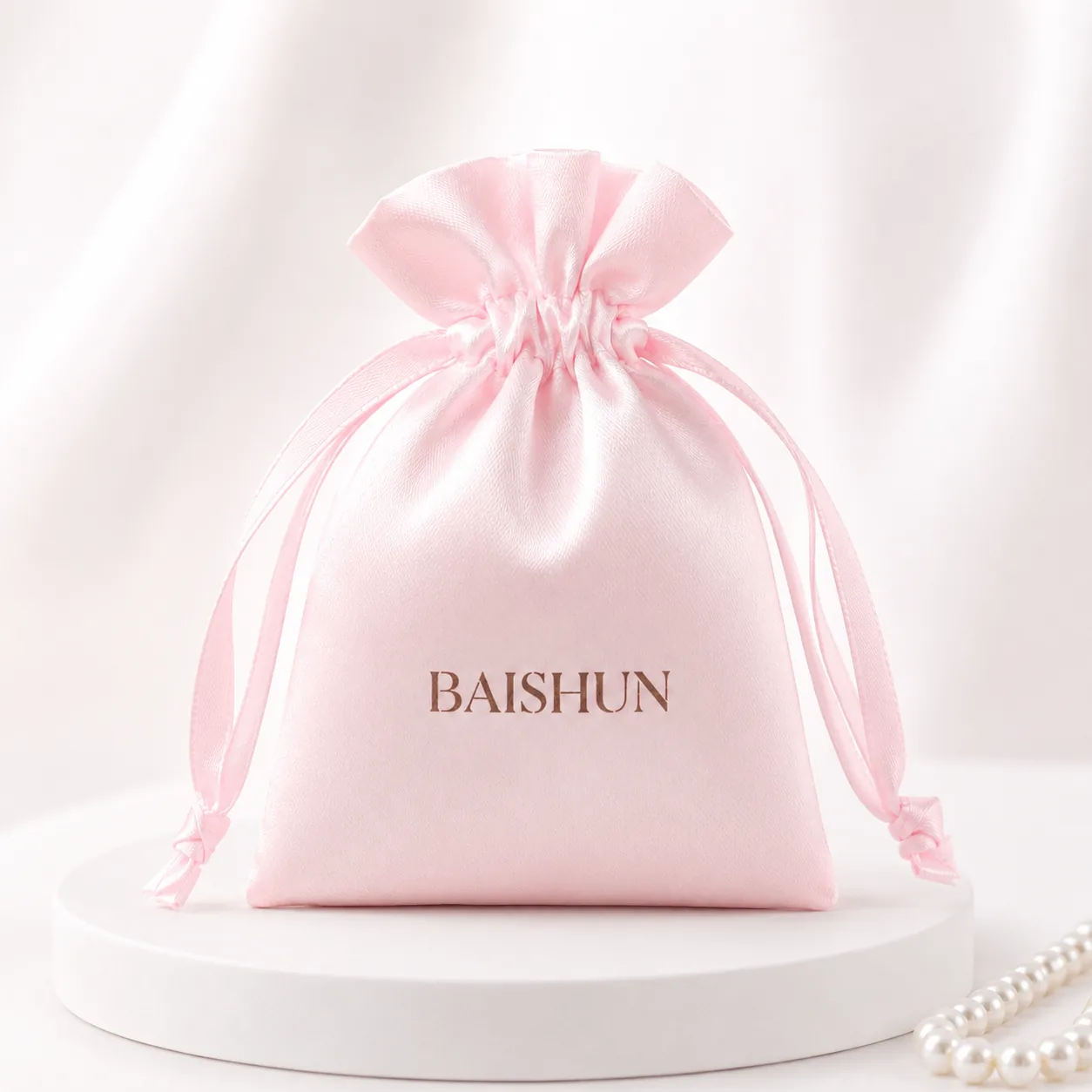 Satin-Look Drawstring Pouch — main product view