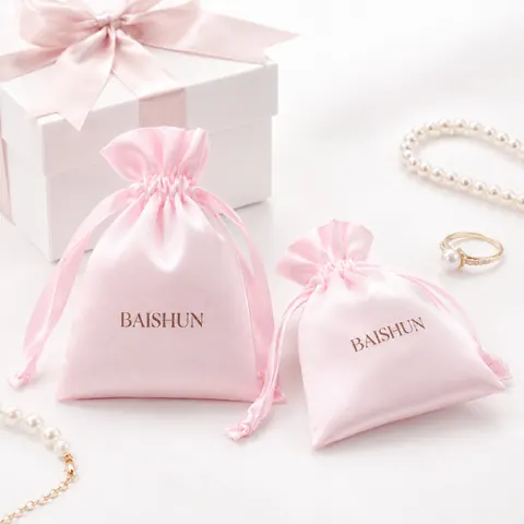 Satin-Look Drawstring Pouch — product gallery view