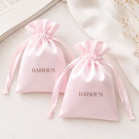 Satin-Look Drawstring Pouch — product gallery view