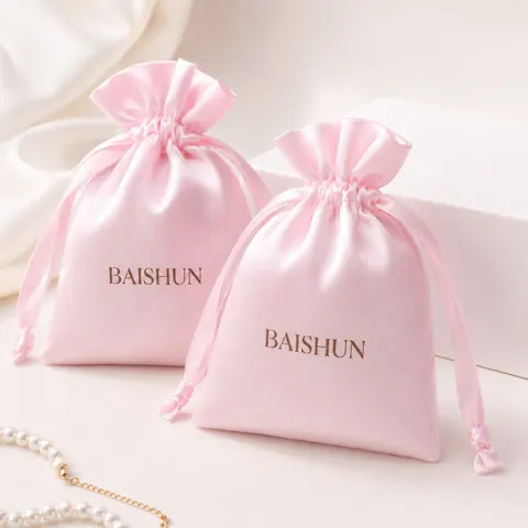 Satin-Look Drawstring Pouch — product gallery view
