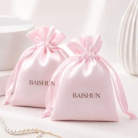 Satin-Look Drawstring Pouch — product gallery view