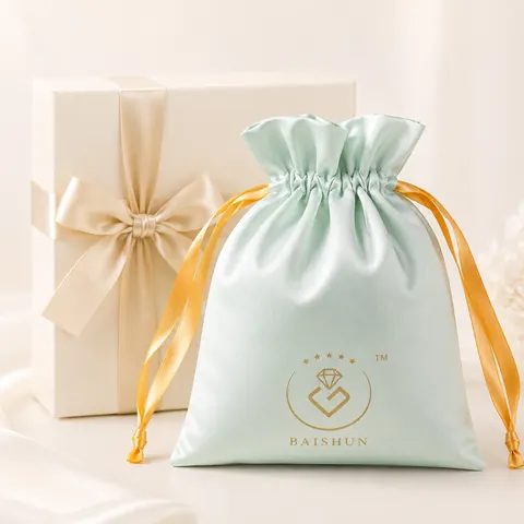Satin-Look Drawstring Pouch