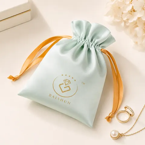 Satin-Look Drawstring Pouch — product gallery view