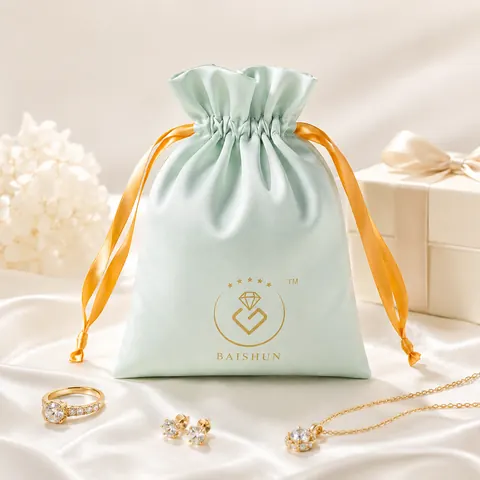 Satin-Look Drawstring Pouch — product gallery view
