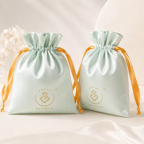 Satin-Look Drawstring Pouch — product gallery view