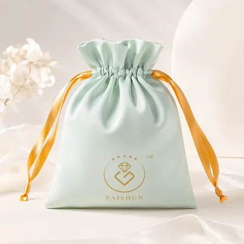 Satin-Look Drawstring Pouch — product gallery view