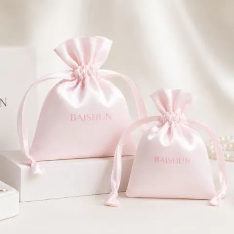 Satin-Look Drawstring Pouch