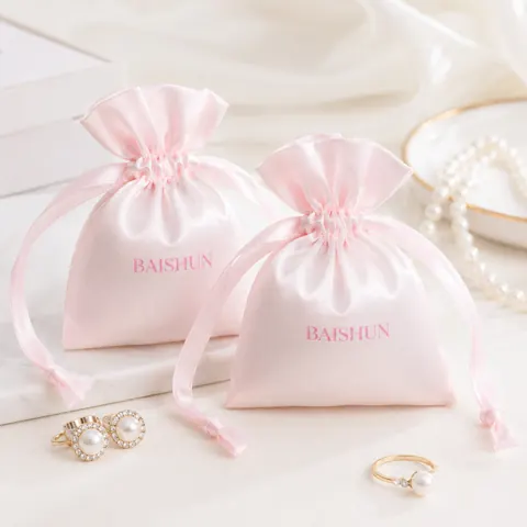 Satin-Look Drawstring Pouch — product gallery view