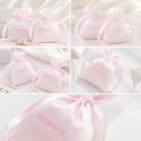Satin-Look Drawstring Pouch — product gallery view