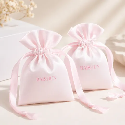 Satin-Look Drawstring Pouch — product gallery view