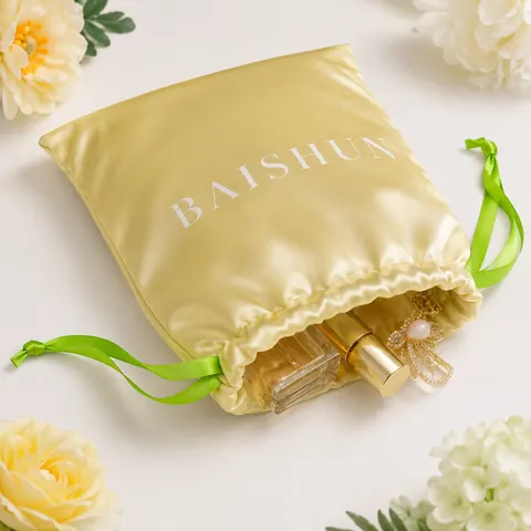Satin-Look Drawstring Pouch — product gallery view