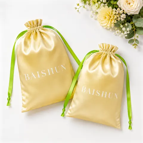 Satin-Look Drawstring Pouch — product gallery view