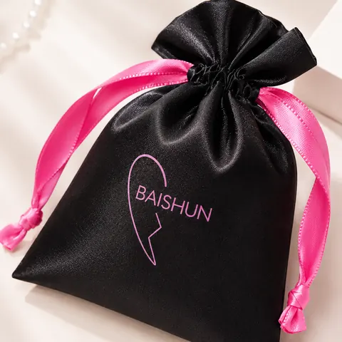Satin-Look Drawstring Pouch — product gallery view