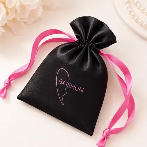 Satin-Look Drawstring Pouch — product gallery view