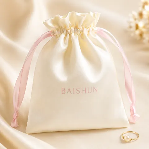 Satin-Look Drawstring Pouch — product gallery view