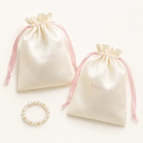 Satin-Look Drawstring Pouch — product gallery view