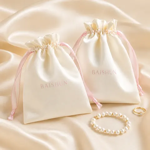 Satin-Look Drawstring Pouch — product gallery view