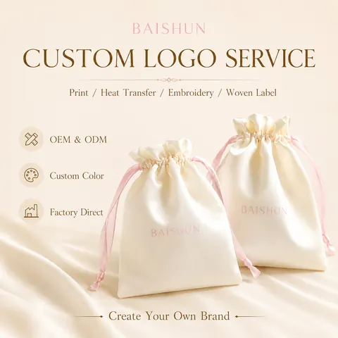 Satin-Look Drawstring Pouch — product gallery view