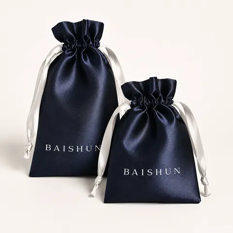 Satin-Look Drawstring Pouch — product gallery view