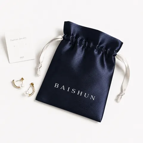 Satin-Look Drawstring Pouch — product gallery view